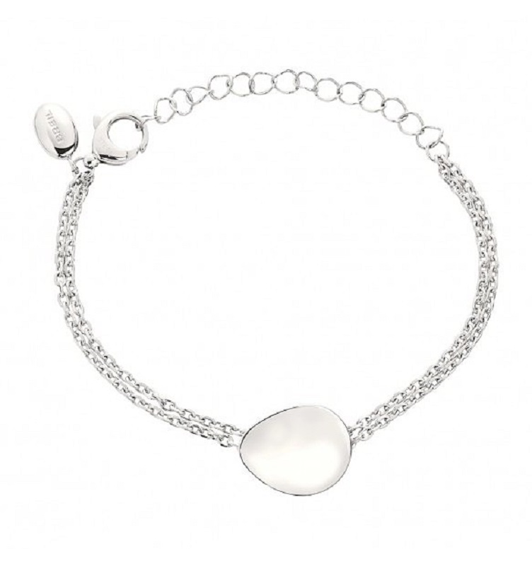 Breil Bracciale Donna Bhisper TJ3404 Acciaio - Design Liquido E Asimmetrico, Taglia Piccola